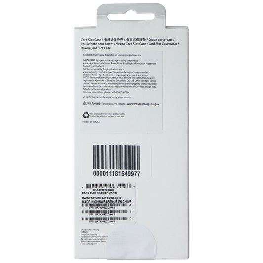 Samsung Card Slot Cover Case for Samsung Galaxy A26 5G - Arctic Blue Cell Phone - Cases, Covers & Skins Samsung - Simple Cell Bulk Wholesale Pricing - USA Seller