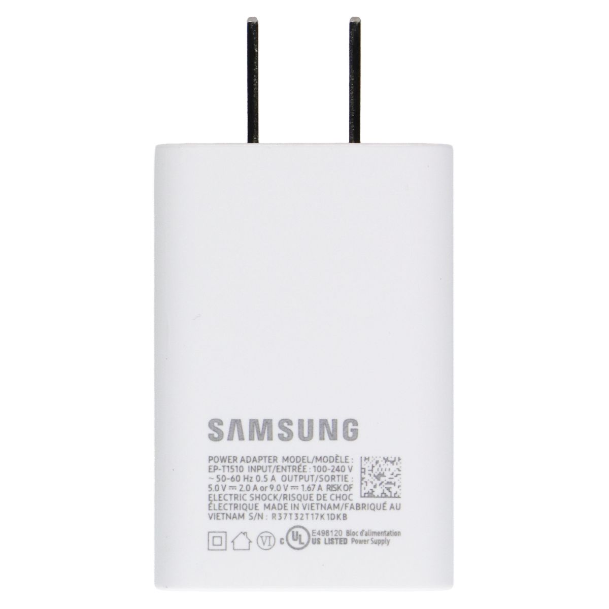Samsung 15W USB-C Fast Charging Wall Power Adapter - White (EP-T1510)