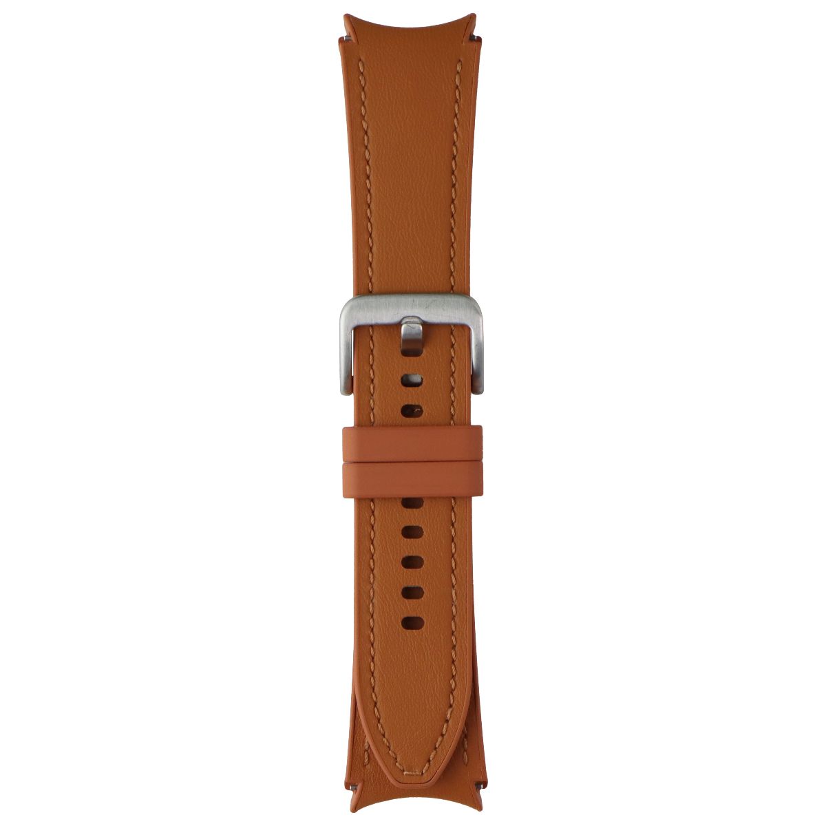 Samsung Hybrid Leather Silicone Watch Band for Galaxy Watch (20mm) - Camel (M/L) Smart Watch Accessories - Watch Bands Samsung - Simple Cell Bulk Wholesale Pricing - USA Seller