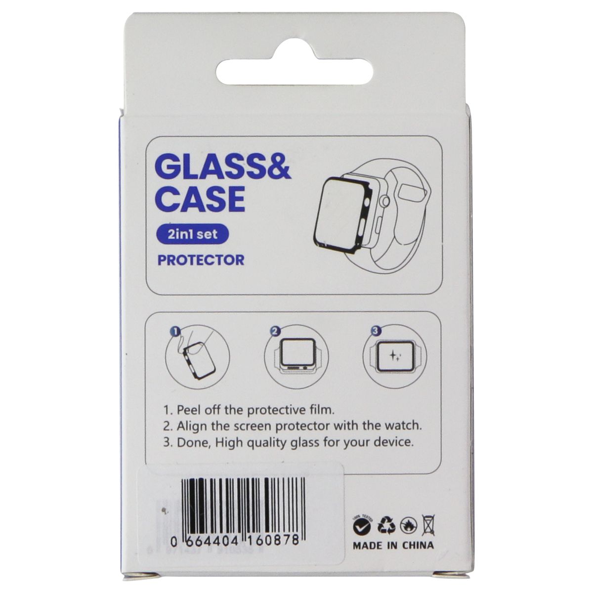 Lito S+ Glass & Case (2 in 1 Set) for Samsung Galaxy Watch6 (44mm) - Black Smart Watch Accessories - Smart Watch Cases Samsung - Simple Cell Bulk Wholesale Pricing - USA Seller