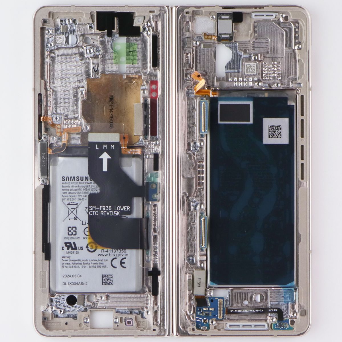 Repair Part SVC Case ASSM Front+Batt - Galaxy S25 Plus SM-S936 GH82-33119C Navy Cell Phone - Replacement Parts & Tools Samsung - Simple Cell Bulk Wholesale Pricing - USA Seller