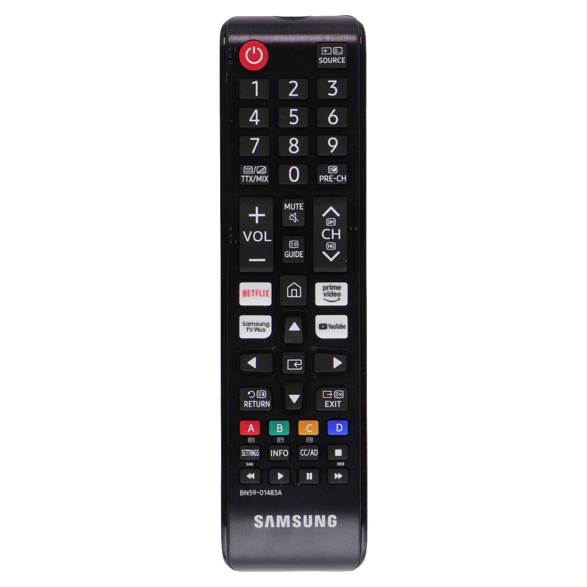Samsung Remote Control (BN59-01483A) with Netflix/Prime Video/YouTube Hotkeys TV, Video & Audio Accessories - Remote Controls Samsung - Simple Cell Bulk Wholesale Pricing - USA Seller
