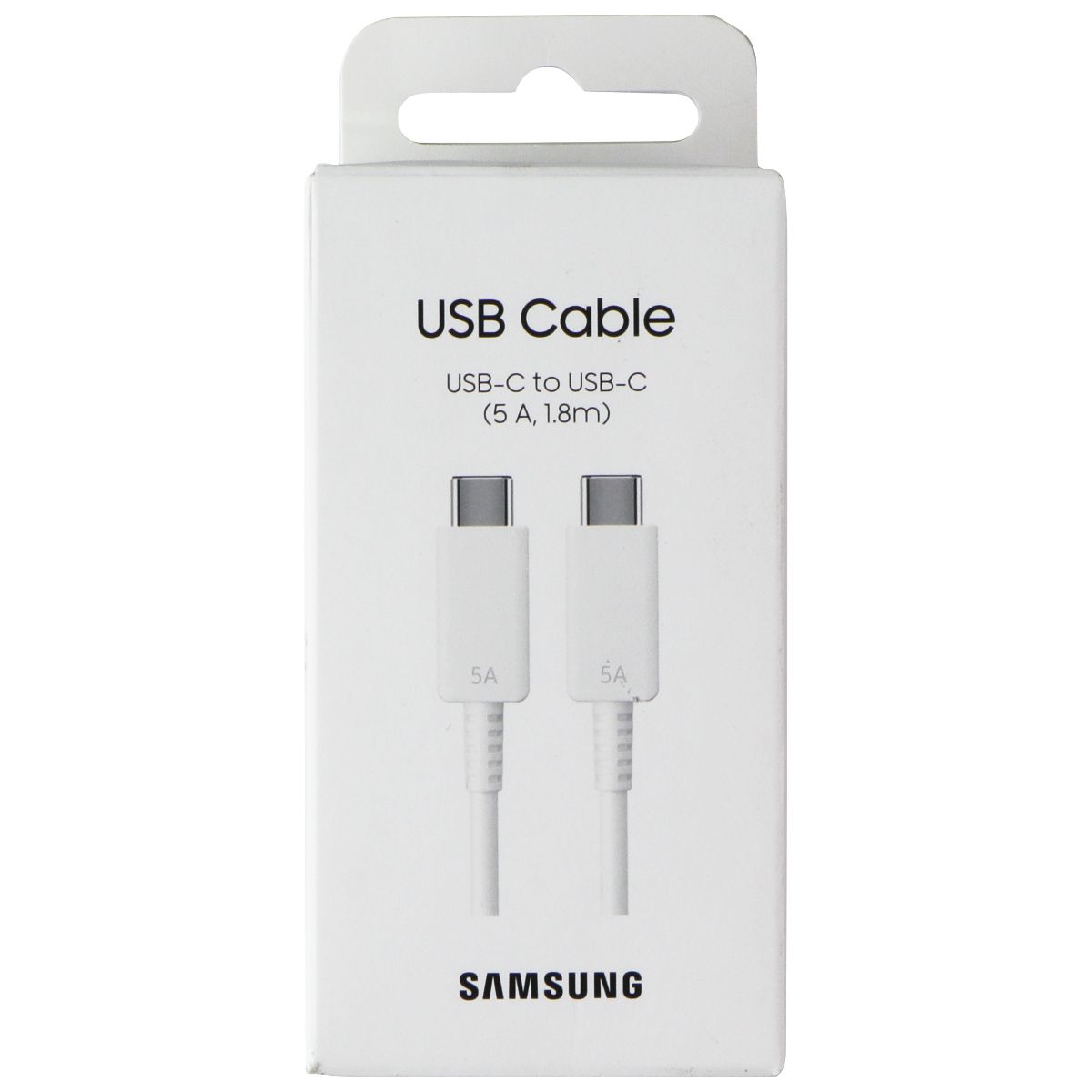 Samsung (1.8 m/5A) USB Cable - USB-C to USB-C - White (EP-DX510JWE) Cell Phone - Cables & Adapters Samsung - Simple Cell Bulk Wholesale Pricing - USA Seller