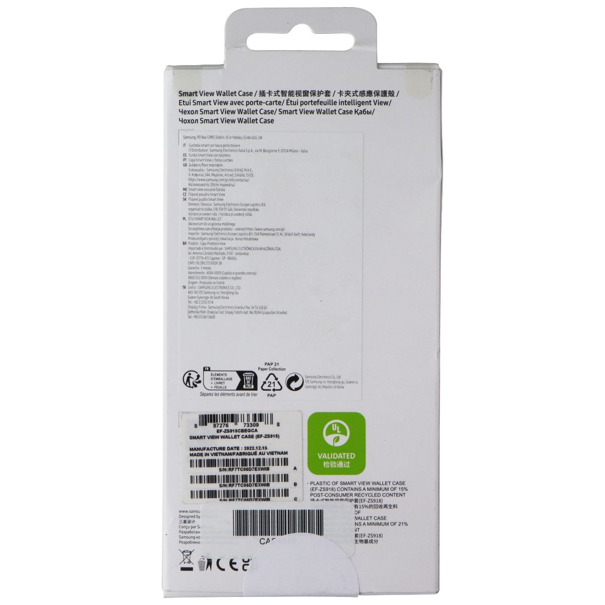 Samsung Smart View Wallet Case for Galaxy S23 Ultra - Black Cell Phone - Cases, Covers & Skins Samsung - Simple Cell Bulk Wholesale Pricing - USA Seller