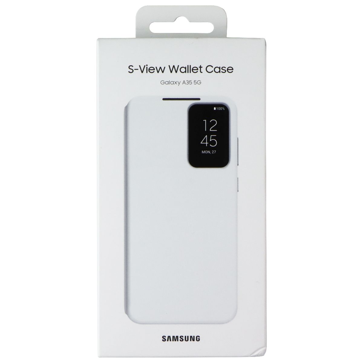 Samsung S-View Wallet Case for Galaxy A35 5G - White Cell Phone - Cases, Covers & Skins Samsung - Simple Cell Bulk Wholesale Pricing - USA Seller