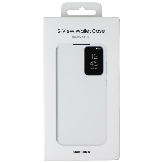 Samsung S-View Wallet Case for Galaxy A35 5G - White Cell Phone - Cases, Covers & Skins Samsung - Simple Cell Bulk Wholesale Pricing - USA Seller