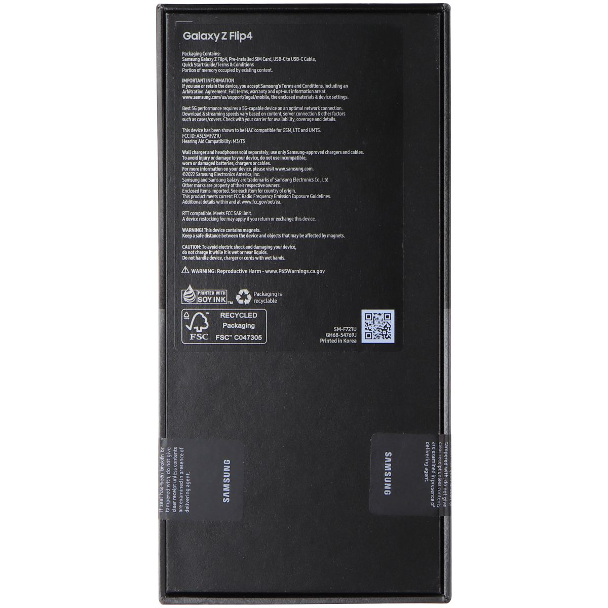 Samsung Galaxy Z Flip4 (6.7-inch) (SM-F721U) Unlocked - 128GB / Blue Cell Phones & Smartphones Samsung    - Simple Cell Bulk Wholesale Pricing - USA Seller