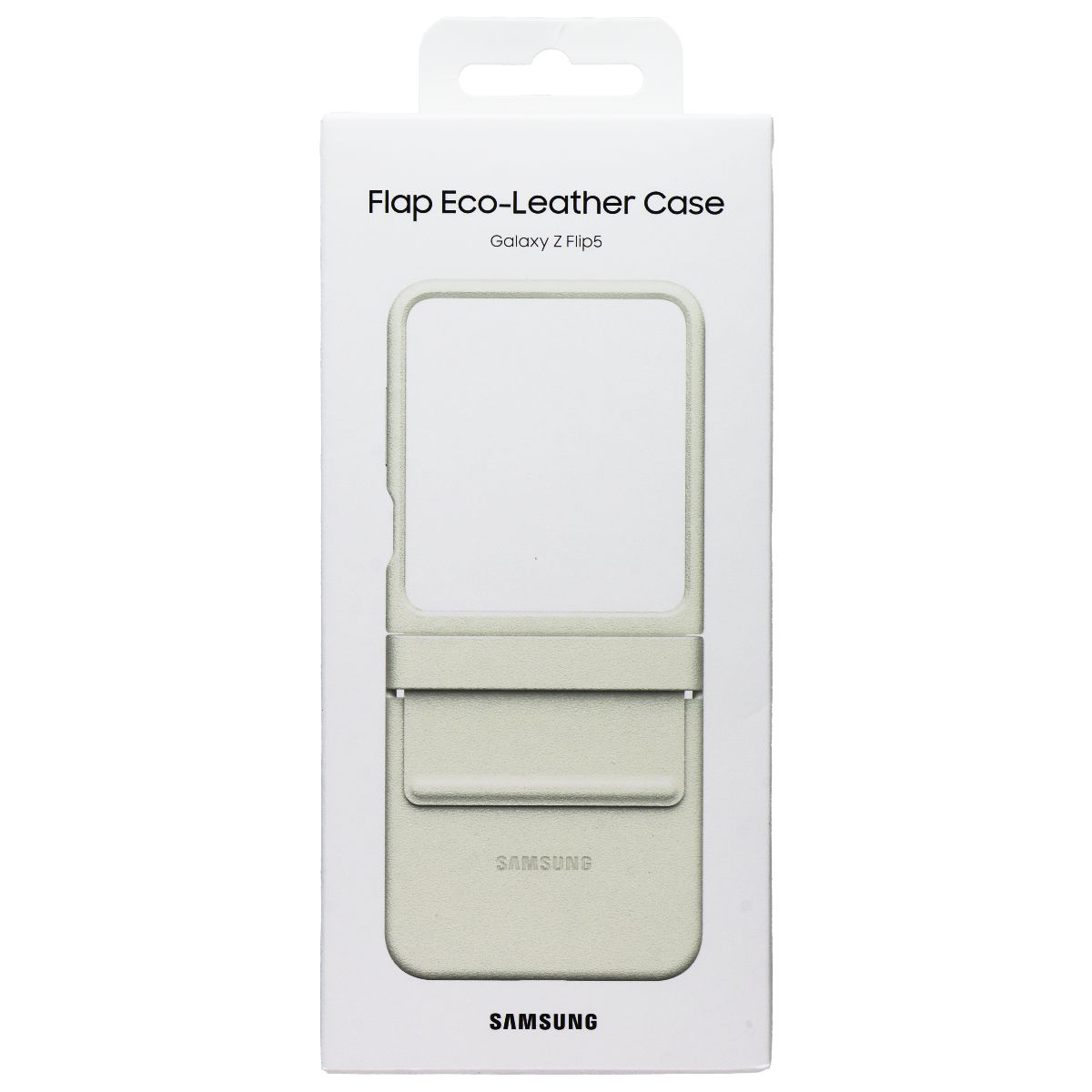 Samsung Flap Eco-Leather Case for Samsung Galaxy Z Flip5 - Cream Cell Phone - Cases, Covers & Skins Samsung    - Simple Cell Bulk Wholesale Pricing - USA Seller