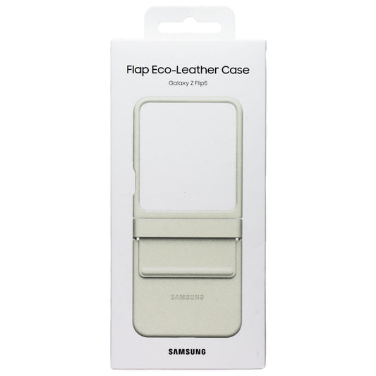Samsung Flap Eco-Leather Case for Samsung Galaxy Z Flip5 - Cream Cell Phone - Cases, Covers & Skins Samsung    - Simple Cell Bulk Wholesale Pricing - USA Seller