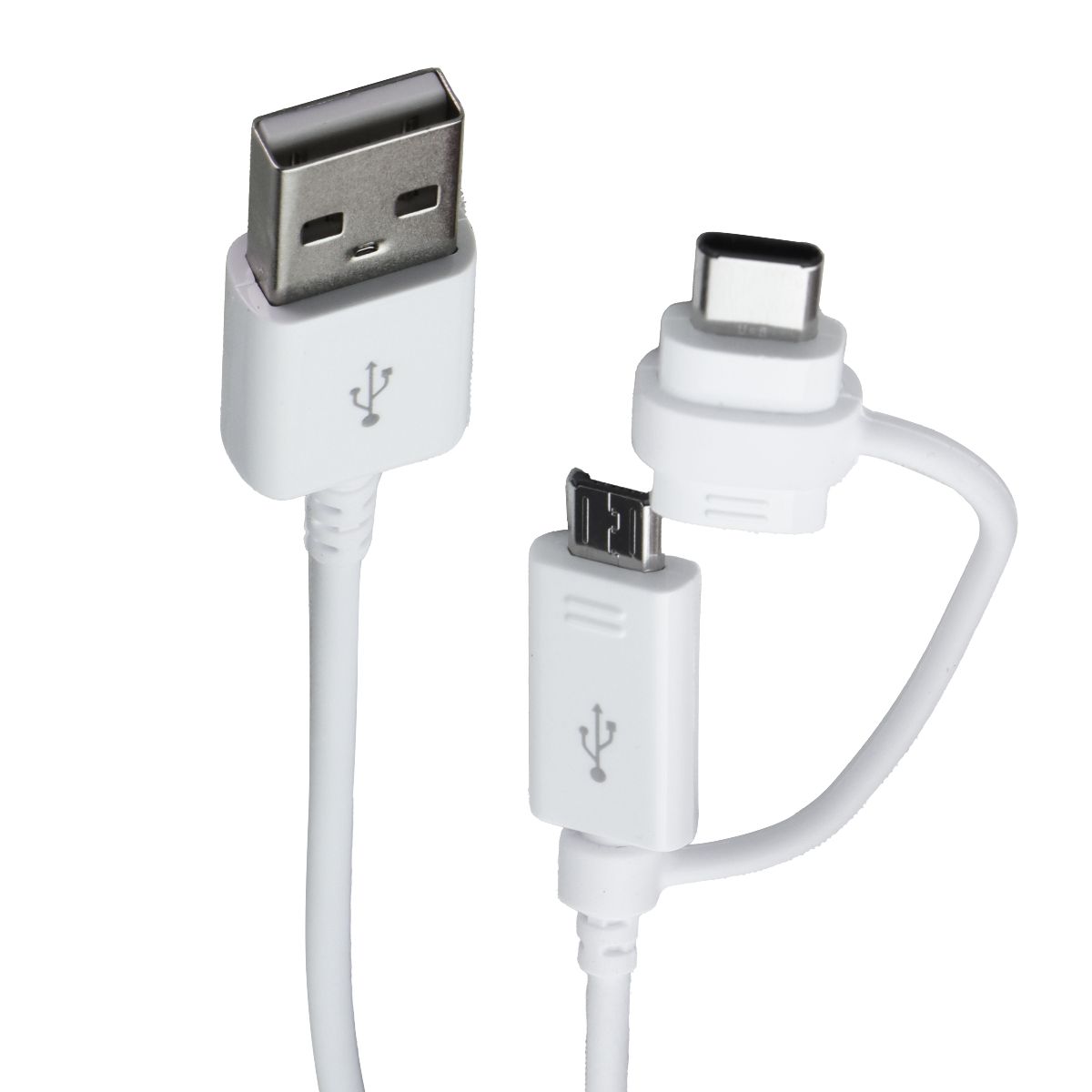 Samsung (1.5m) USB Cable - USB-A to Combo (USB-C / Micro) - White (EP-DG930DWE) Cell Phone - Cables & Adapters Samsung - Simple Cell Bulk Wholesale Pricing - USA Seller