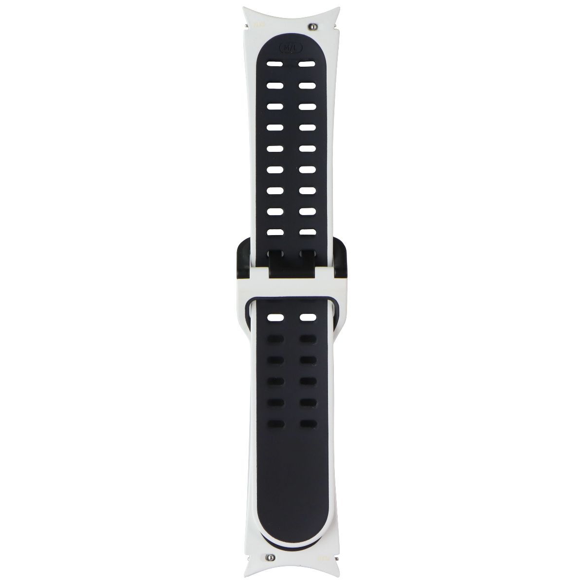 Samsung (20mm, M/L) Extreme Sport Band for Samsung Galaxy Watch4 - White/Black Smart Watch Accessories - Watch Bands Samsung - Simple Cell Bulk Wholesale Pricing - USA Seller