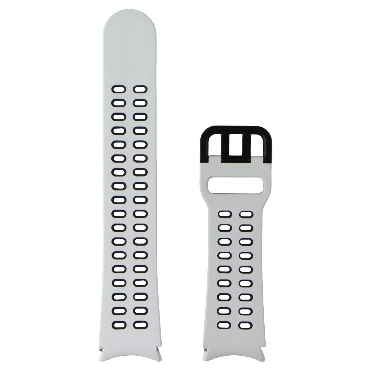 Samsung (20mm, M/L) Extreme Sport Band for Samsung Galaxy Watch4 - White/Black Smart Watch Accessories - Watch Bands Samsung - Simple Cell Bulk Wholesale Pricing - USA Seller