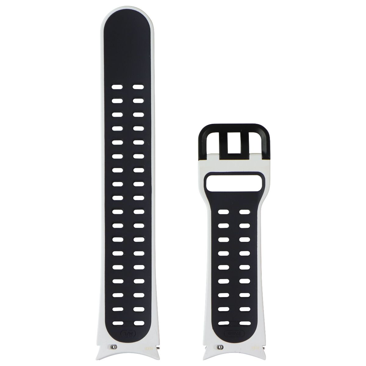 Samsung (20mm, M/L) Extreme Sport Band for Samsung Galaxy Watch4 - White/Black Smart Watch Accessories - Watch Bands Samsung - Simple Cell Bulk Wholesale Pricing - USA Seller