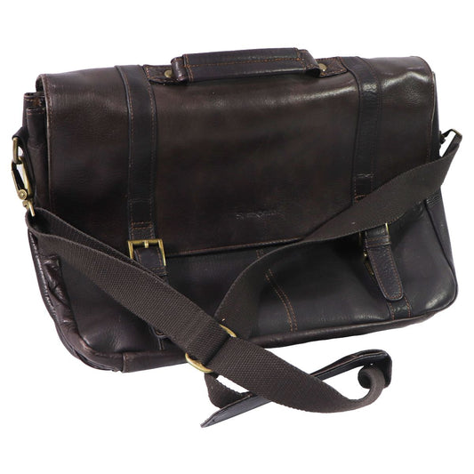 Samsonite Colombian Leather Flap-Over Messenger Bag - Brown (One Size) Unisex Accessories - Bags & Backpacks Samsonite - Simple Cell Bulk Wholesale Pricing - USA Seller