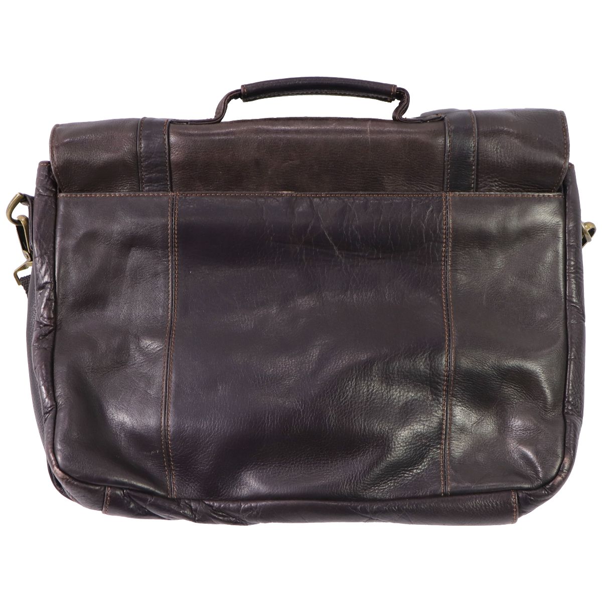 Samsonite Colombian Leather Flap-Over Messenger Bag - Brown (One Size) Unisex Accessories - Bags & Backpacks Samsonite - Simple Cell Bulk Wholesale Pricing - USA Seller