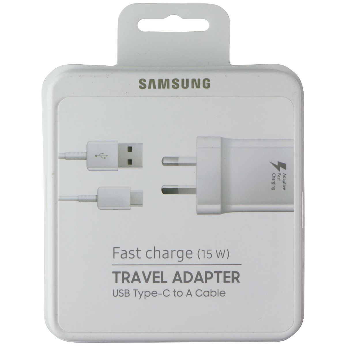 Samsung (15W) Fast Charge Travel Adapter + USB-C to USB-A Cable - White (AU) Cell Phone - Chargers & Cradles Samsung - Simple Cell Bulk Wholesale Pricing - USA Seller