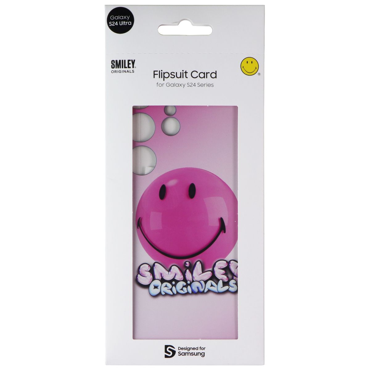 Samsung Smiley Originals Flipsuit Interactive Card for Galaxy S24 Ultra - Pink Cell Phone - Cases, Covers & Skins Samsung - Simple Cell Bulk Wholesale Pricing - USA Seller