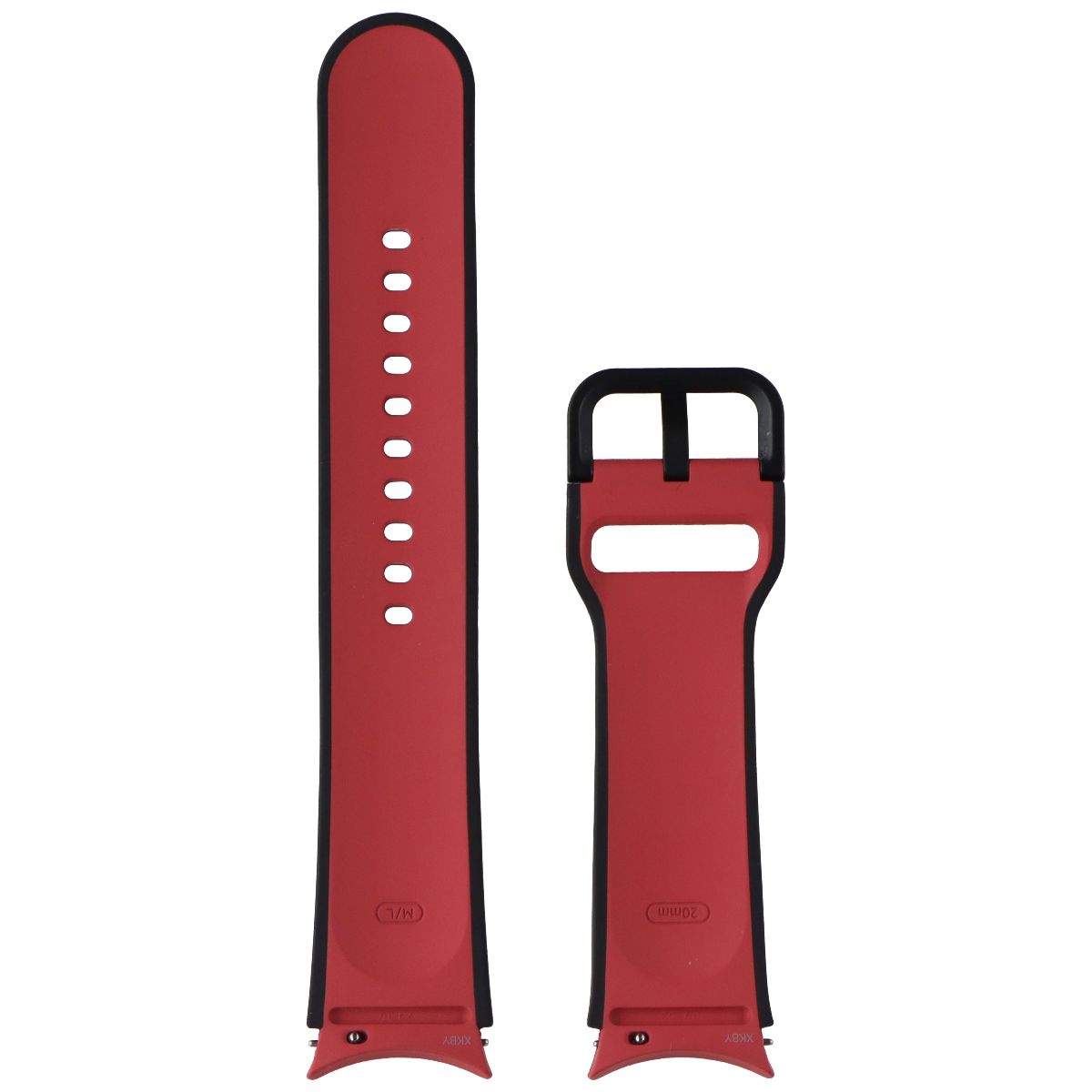 Samsung Sport Band for Galaxy Watch 6/5/4 (20mm) M/L - Red / Black Smart Watch Accessories - Watch Bands Samsung - Simple Cell Bulk Wholesale Pricing - USA Seller