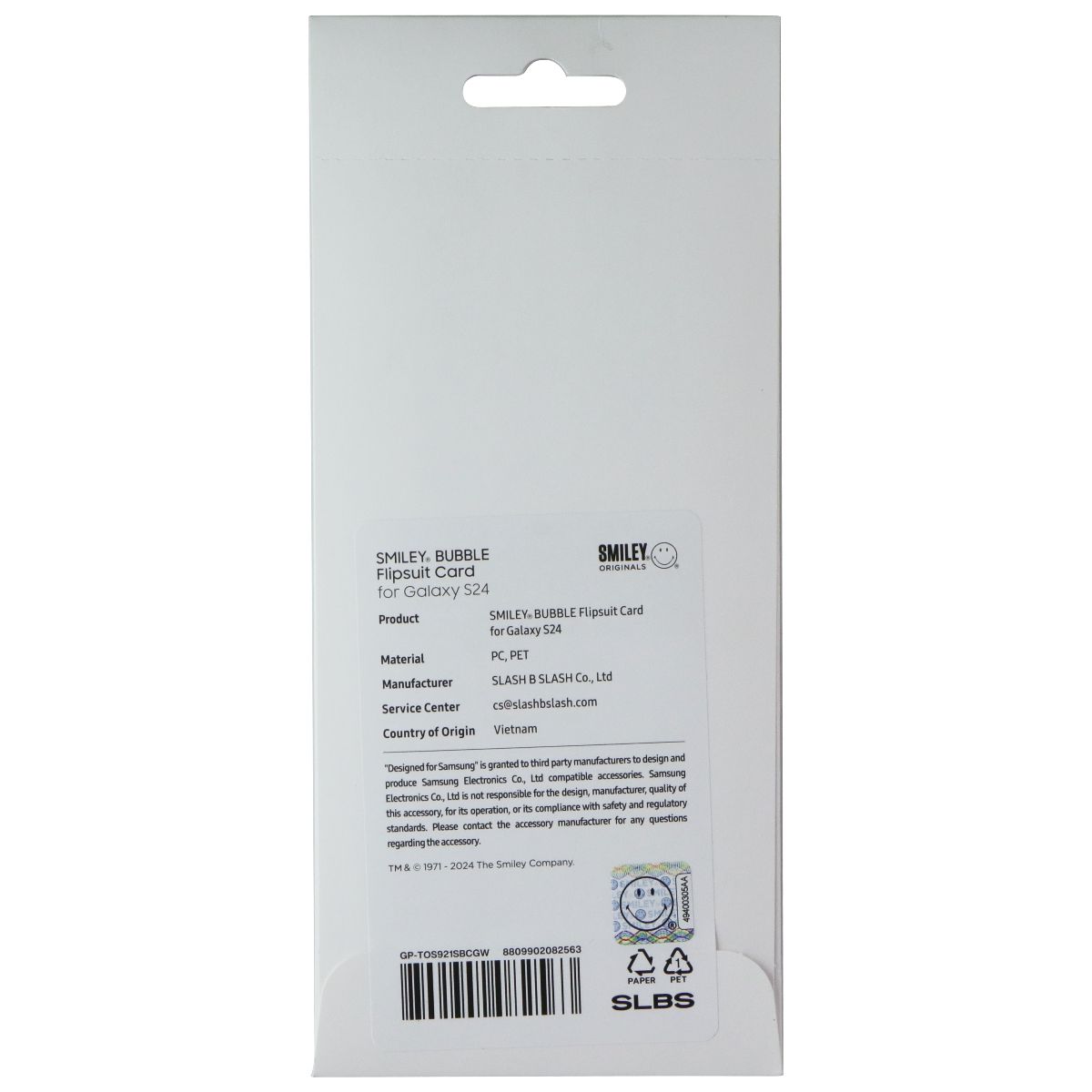 Samsung Interactive Flipsuit Card for Galaxy S24 - Smiley Bubble / Green Cell Phone - Cases, Covers & Skins Samsung - Simple Cell Bulk Wholesale Pricing - USA Seller