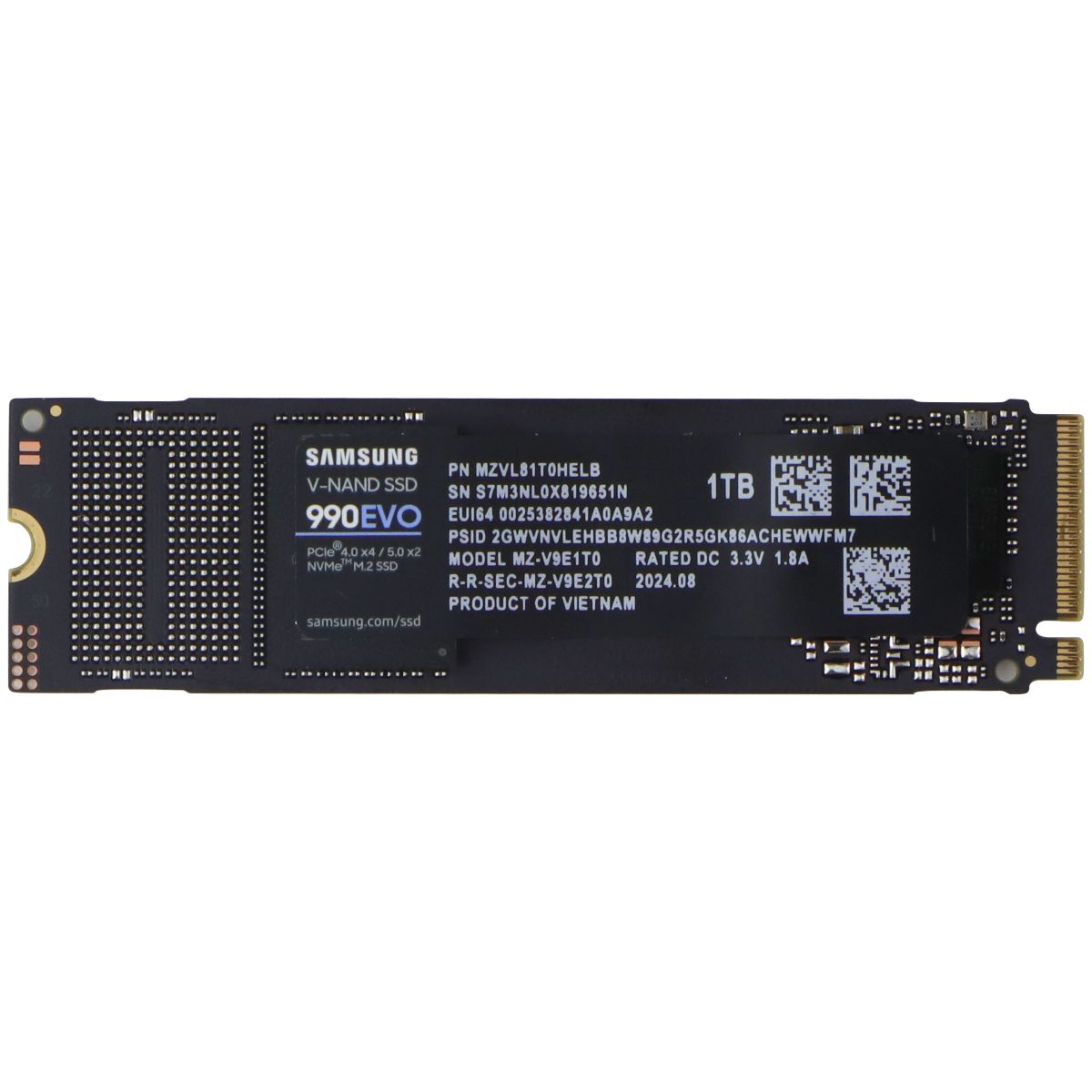 Samsung 990 EVO SSD (1TB) PCIe Gen 4x4, Gen 5x2 M.2 2280 NVMe Internal SSD Digital Storage - Solid State Drives Samsung - Simple Cell Bulk Wholesale Pricing - USA Seller