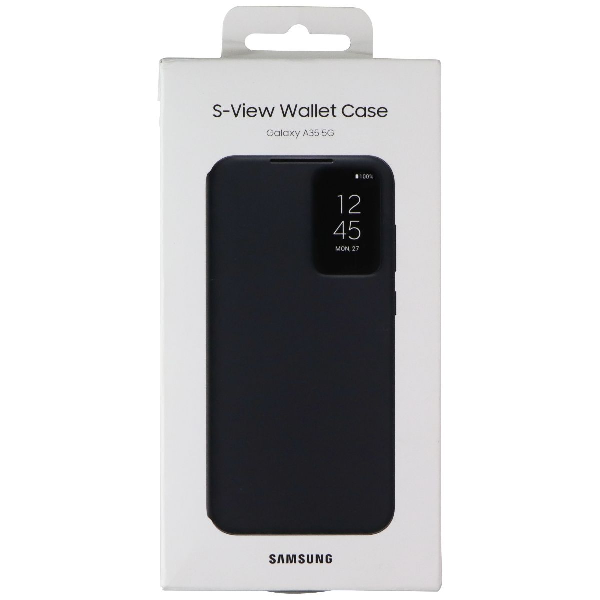 Samsung S-View Wallet Case for Galaxy A35 5G - Black Cell Phone - Cases, Covers & Skins Samsung - Simple Cell Bulk Wholesale Pricing - USA Seller