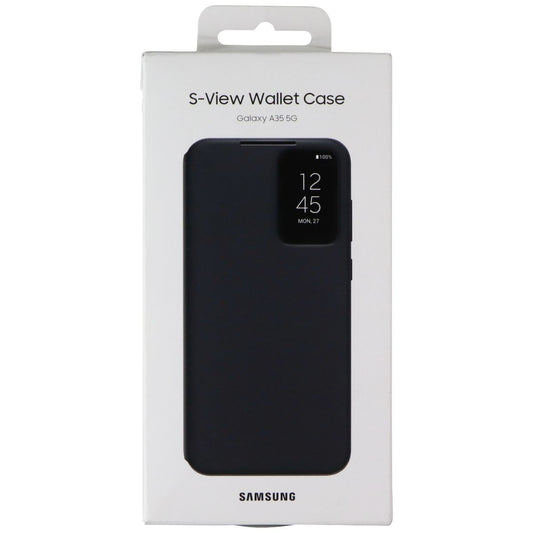 Samsung S-View Wallet Case for Galaxy A35 5G - Black Cell Phone - Cases, Covers & Skins Samsung - Simple Cell Bulk Wholesale Pricing - USA Seller
