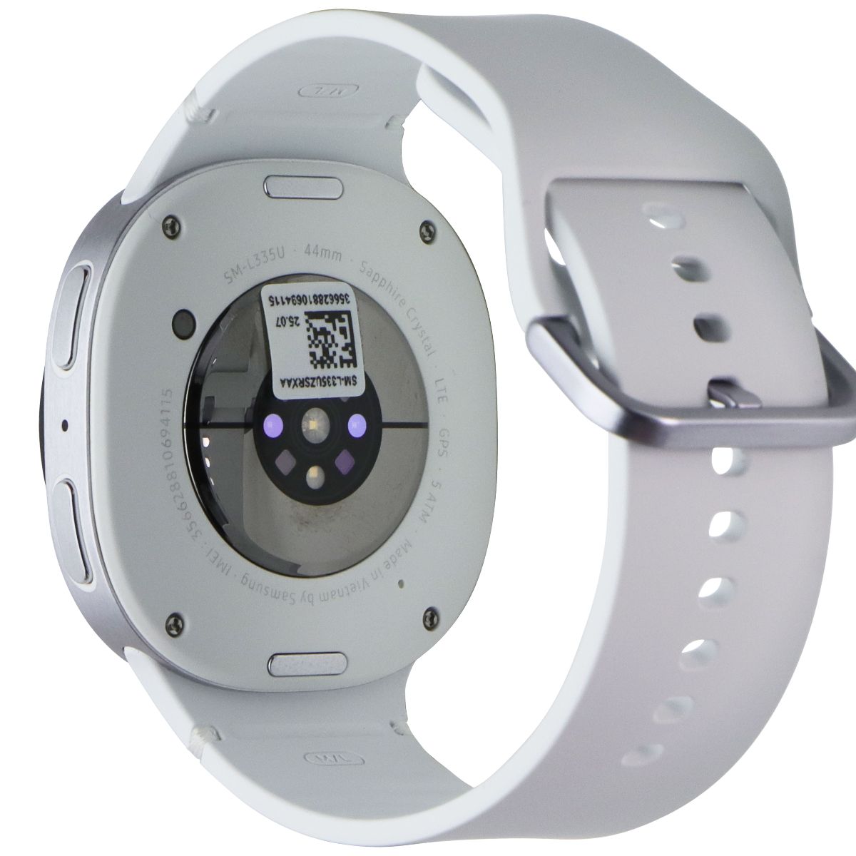 Samsung Galaxy Watch8 (44mm) LTE Unlocked (SM-L335U) - Silver/White Sport Band Smart Watches Samsung - Simple Cell Bulk Wholesale Pricing - USA Seller