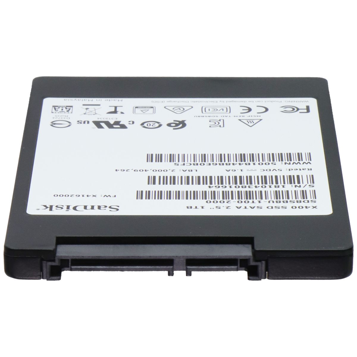 SanDisk X400 SATA 2.5-inch 1TB SSD (SD8SB8U-1T00-1122) Digital Storage - Other Hard Drives SanDisk - Simple Cell Bulk Wholesale Pricing - USA Seller