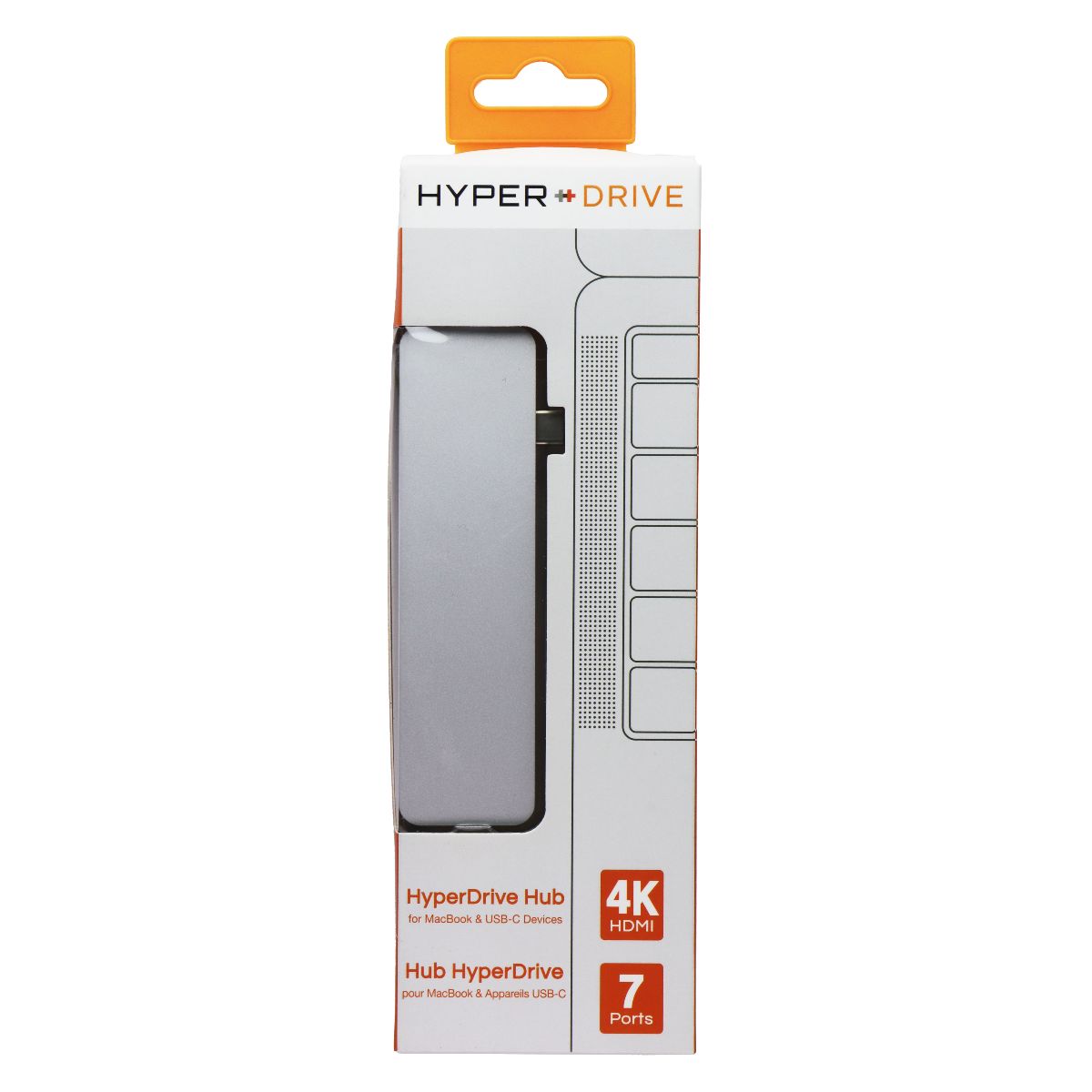 Sanho HyperDrive 7-in-1 Hub for MacBook and USB-C Devices - Silver Computer/Network - USB Cables, Hubs & Adapters Sanho - Simple Cell Bulk Wholesale Pricing - USA Seller
