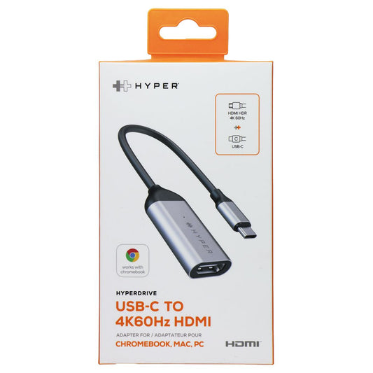 Sanho HyperDrive USB-C to 4K 60Hz HDMI Adapter - Silver / Gray Computer/Network - USB Cables, Hubs & Adapters Sanho - Simple Cell Bulk Wholesale Pricing - USA Seller