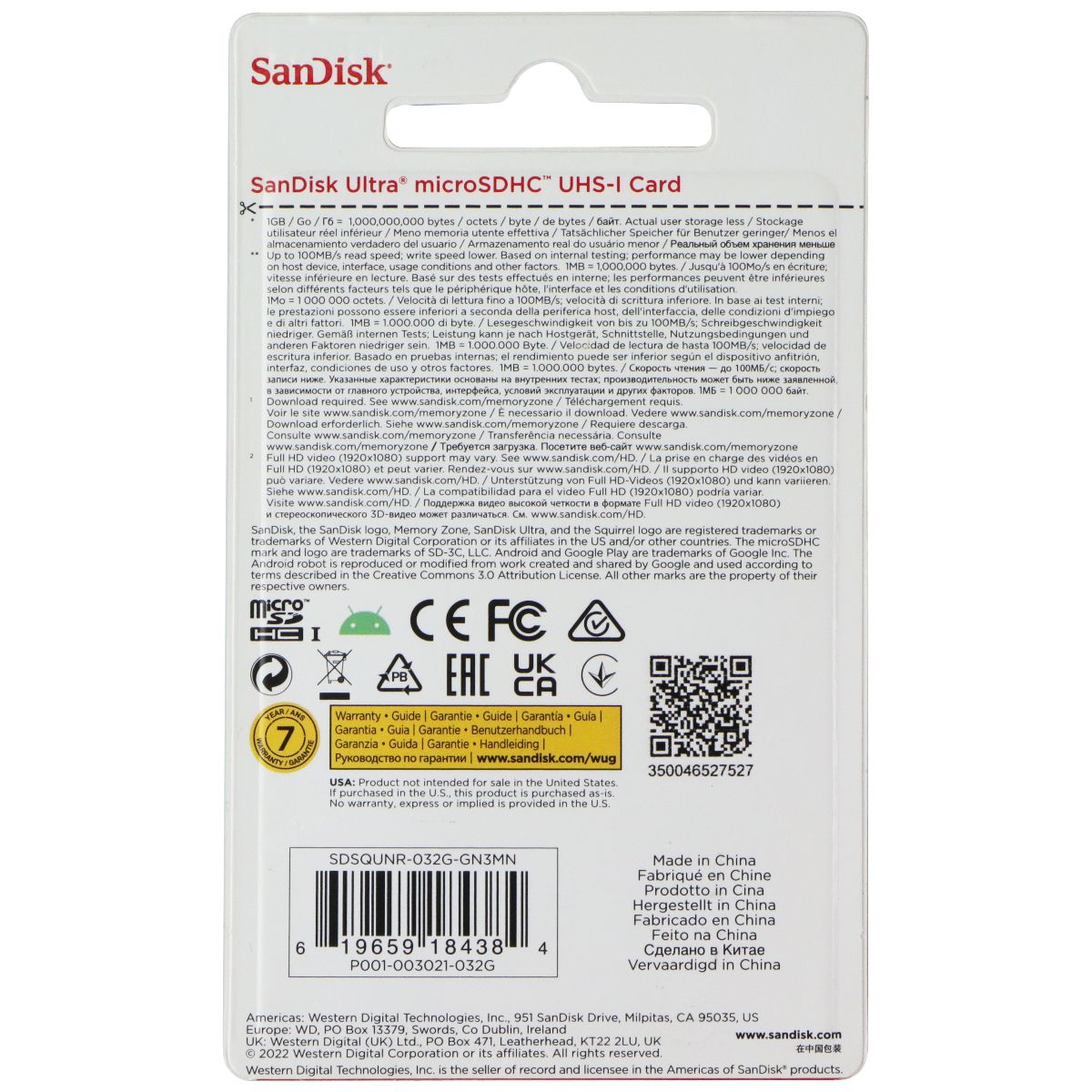 SanDisk 32GB 100MB/s Ultra MicroSDHC UHS-I Card Digital Camera - Memory Cards SanDisk - Simple Cell Bulk Wholesale Pricing - USA Seller