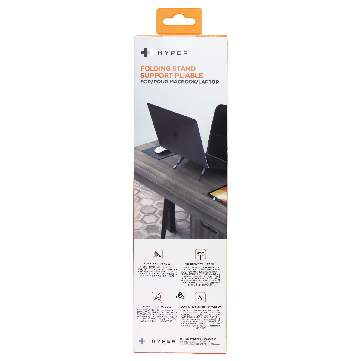 Sanho Hyper Folding Stand For MacBook/Laptop - Gray Computer Accessories - Stands, Holders & Car Mounts Sanho - Simple Cell Bulk Wholesale Pricing - USA Seller