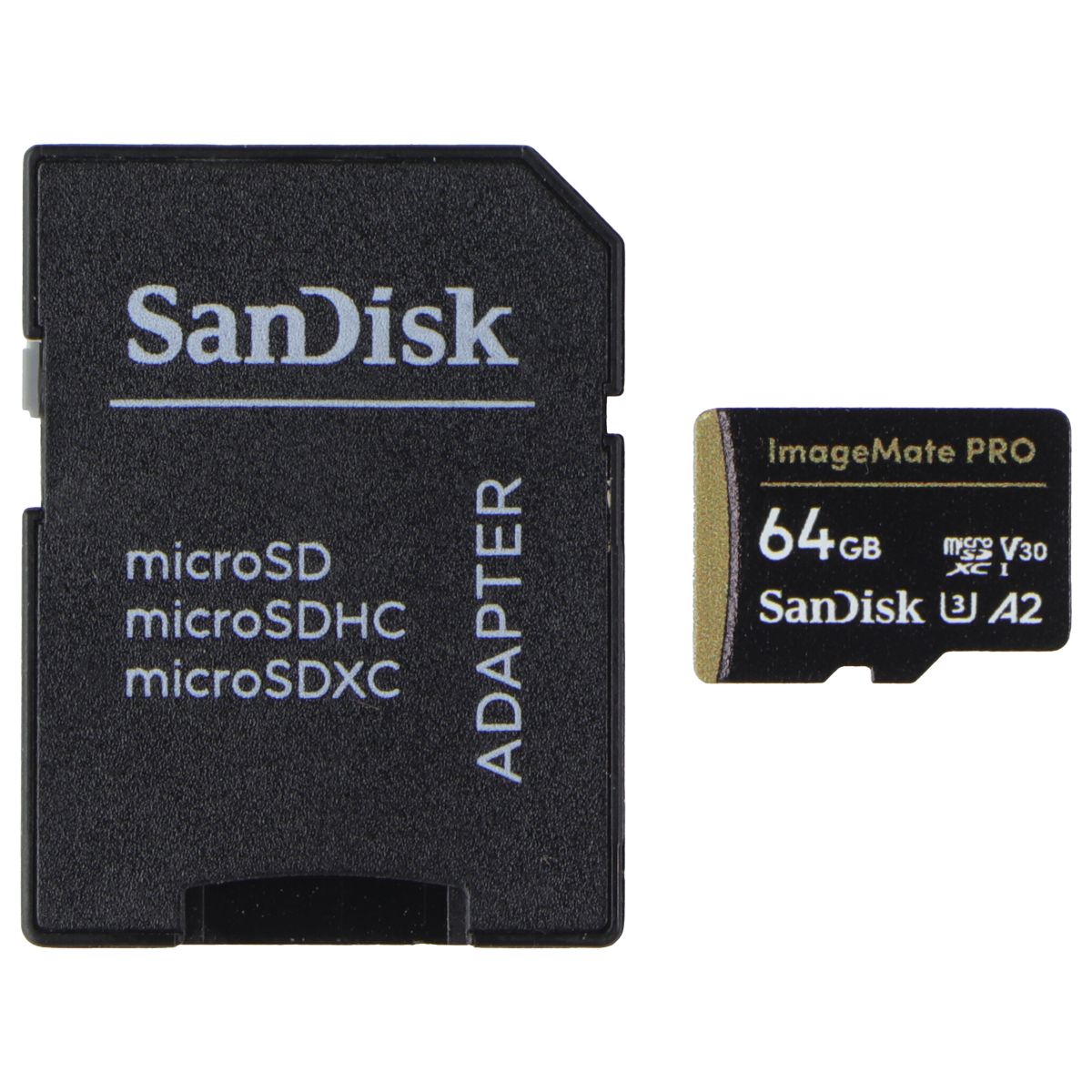 SanDisk 64GB ImageMate PRO microSDXC Memory Card w/Adapter - A2 U3 V30 (200MB/s) Digital Camera - Memory Cards SanDisk - Simple Cell Bulk Wholesale Pricing - USA Seller