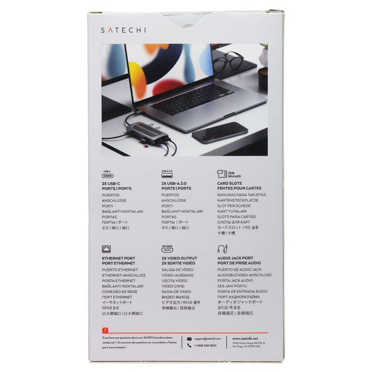 Satechi USB-C Multiport MX Adapter - Space Gray Computer/Network - USB Cables, Hubs & Adapters SATECHI - Simple Cell Bulk Wholesale Pricing - USA Seller