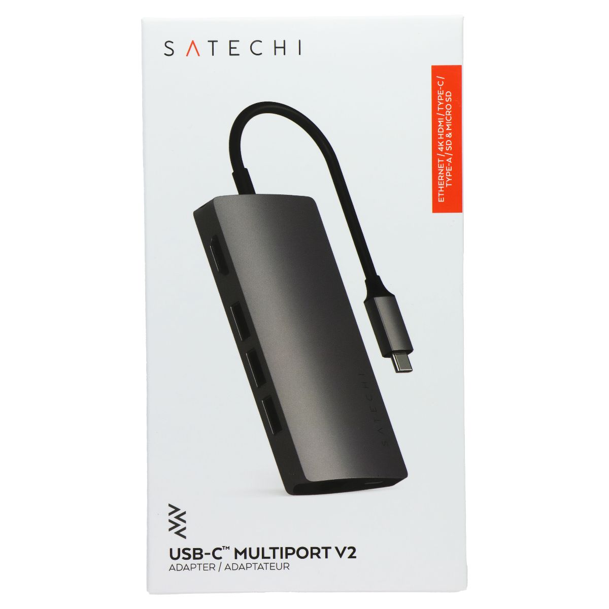 SATECHI USB-C Multiport V2 Dock Station with 4K HDMI/60W USB-C/3x USB - Gray Cell Phone - Cables & Adapters SATECHI - Simple Cell Bulk Wholesale Pricing - USA Seller