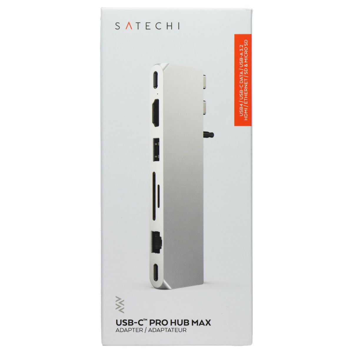 Satechi USB-C Pro Hub Max Multi-Port Adapter - Silver Computer/Network - USB Cables, Hubs & Adapters SATECHI - Simple Cell Bulk Wholesale Pricing - USA Seller