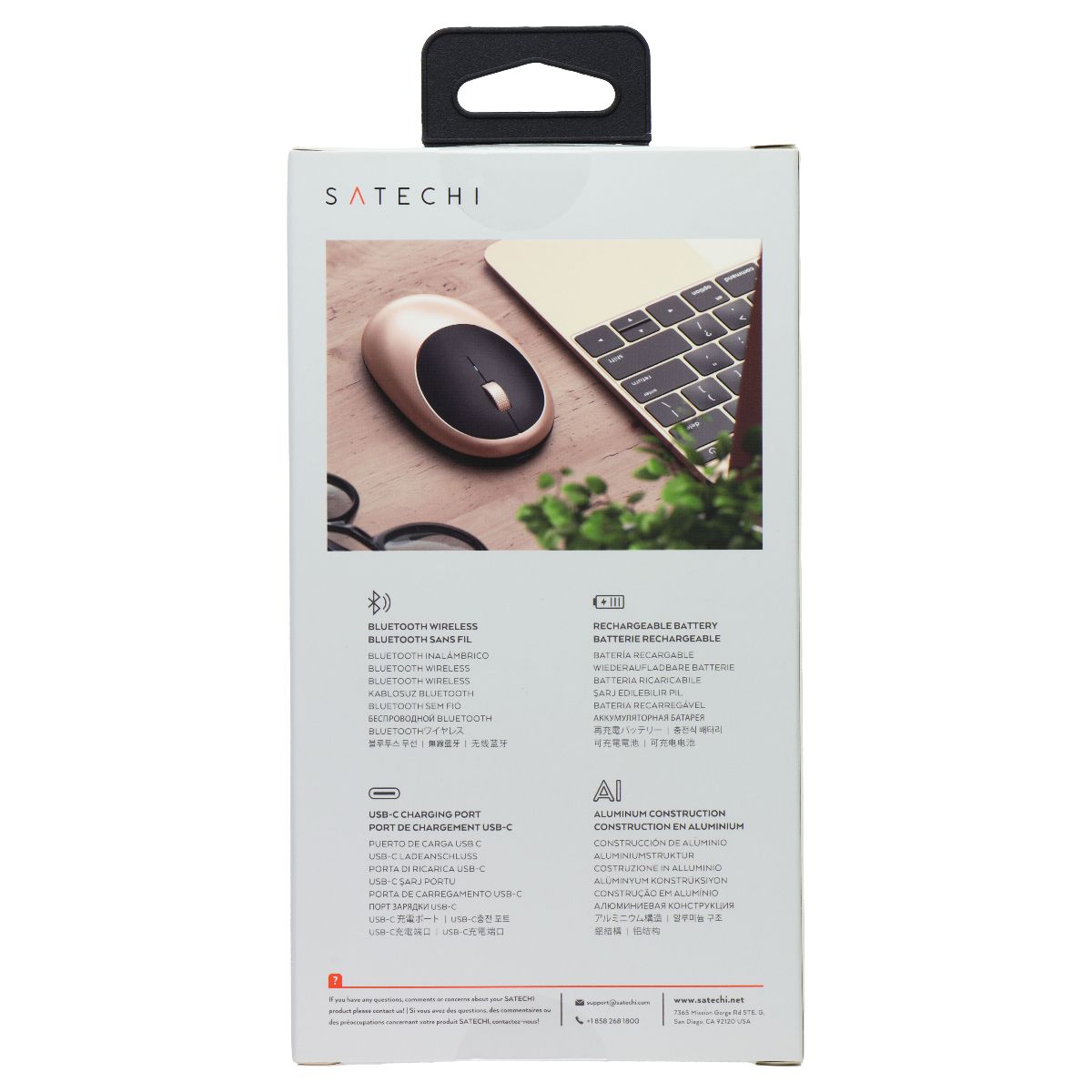 SATECHI M1 Bluetooth Wireless Mouse with Rechargeable Type C Port - Gold Keyboards/Mice - Mice, Trackballs & Touchpads SATECHI - Simple Cell Bulk Wholesale Pricing - USA Seller