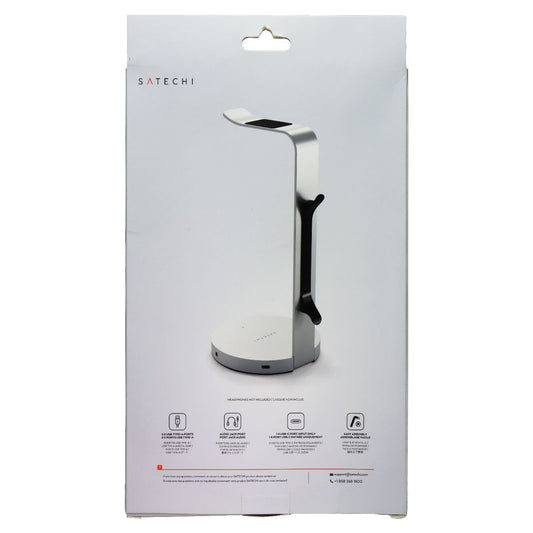 SATECHI Aluminum Headphone Stand Hub with 3 USB 3.0 Ports & 3.5mm - Silver TV, Video & Audio Accessories - Other TV, Video & Audio Accs SATECHI - Simple Cell Bulk Wholesale Pricing - USA Seller