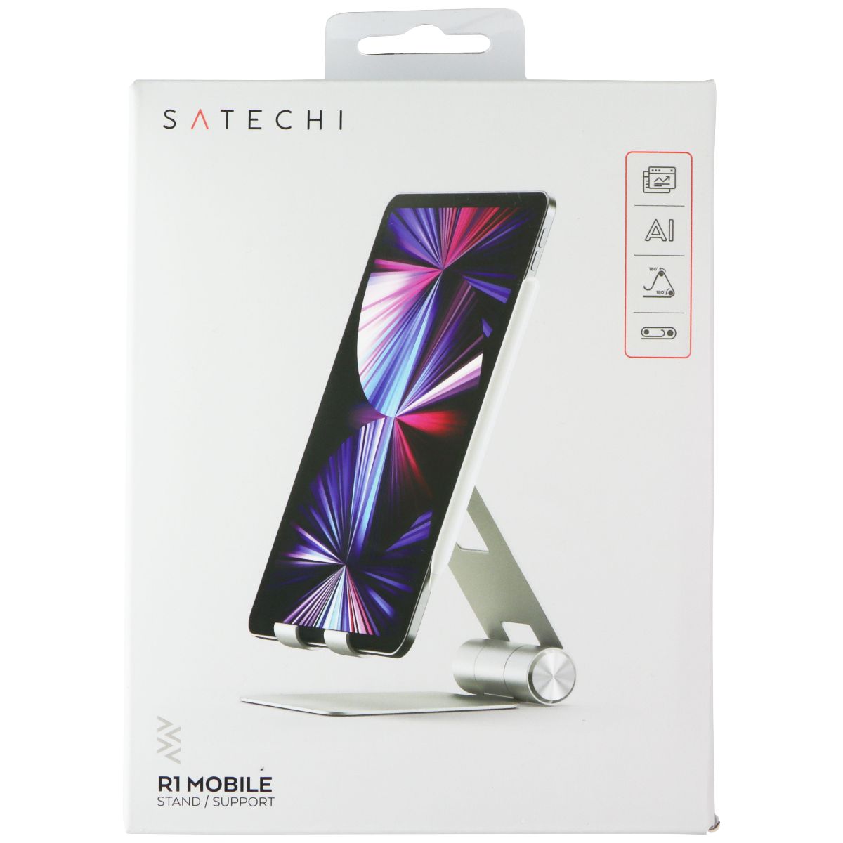 Satechi R1 Mobile Aluminum Hinge Holder Foldable Stand - Silver iPad/Tablet Accessories - Mounts, Stands & Holders SATECHI - Simple Cell Bulk Wholesale Pricing - USA Seller