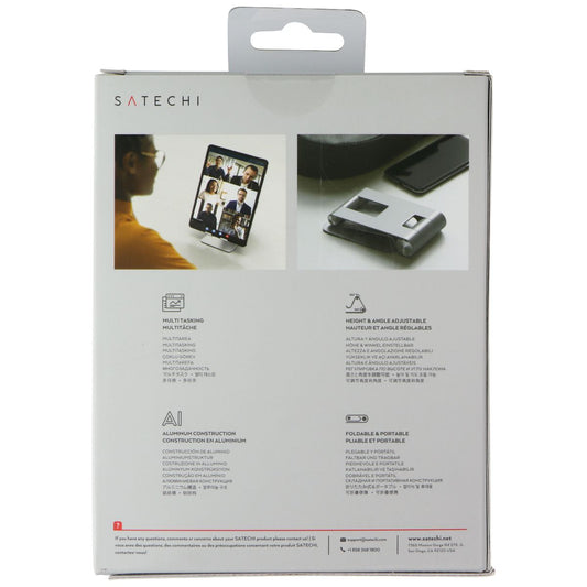 Satechi R1 Mobile Aluminum Hinge Holder Foldable Stand - Silver iPad/Tablet Accessories - Mounts, Stands & Holders SATECHI - Simple Cell Bulk Wholesale Pricing - USA Seller