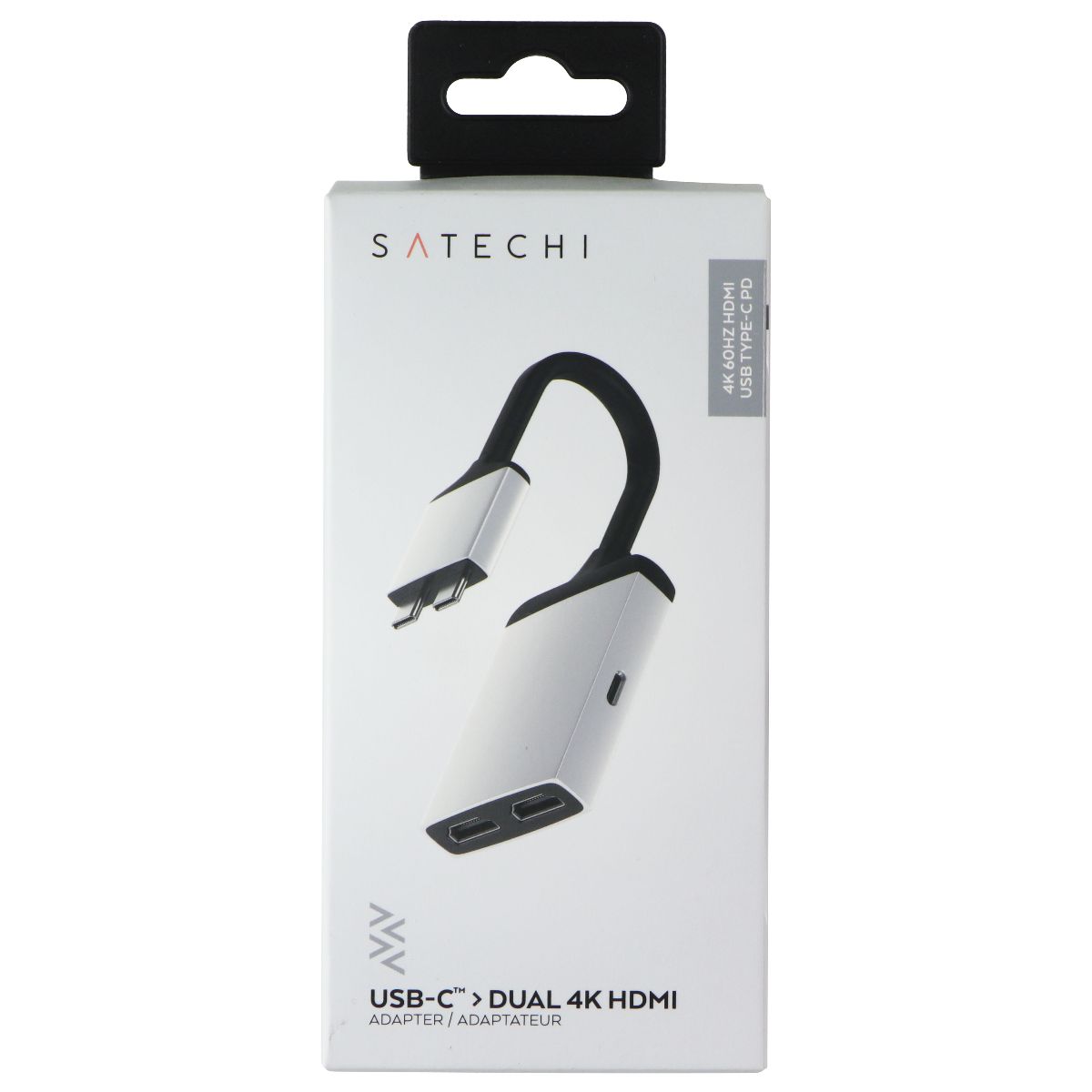 SATECHI USB-C Dual 4K HDMI Adapter with (2x 4K 60hz HDMI Ports) - Silver Computer/Network - USB Cables, Hubs & Adapters SATECHI - Simple Cell Bulk Wholesale Pricing - USA Seller