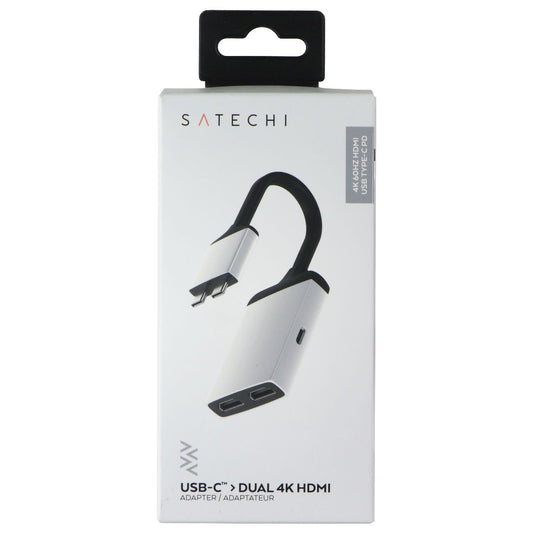 SATECHI USB-C Dual 4K HDMI Adapter with (2x 4K 60hz HDMI Ports) - Silver Computer/Network - USB Cables, Hubs & Adapters SATECHI - Simple Cell Bulk Wholesale Pricing - USA Seller