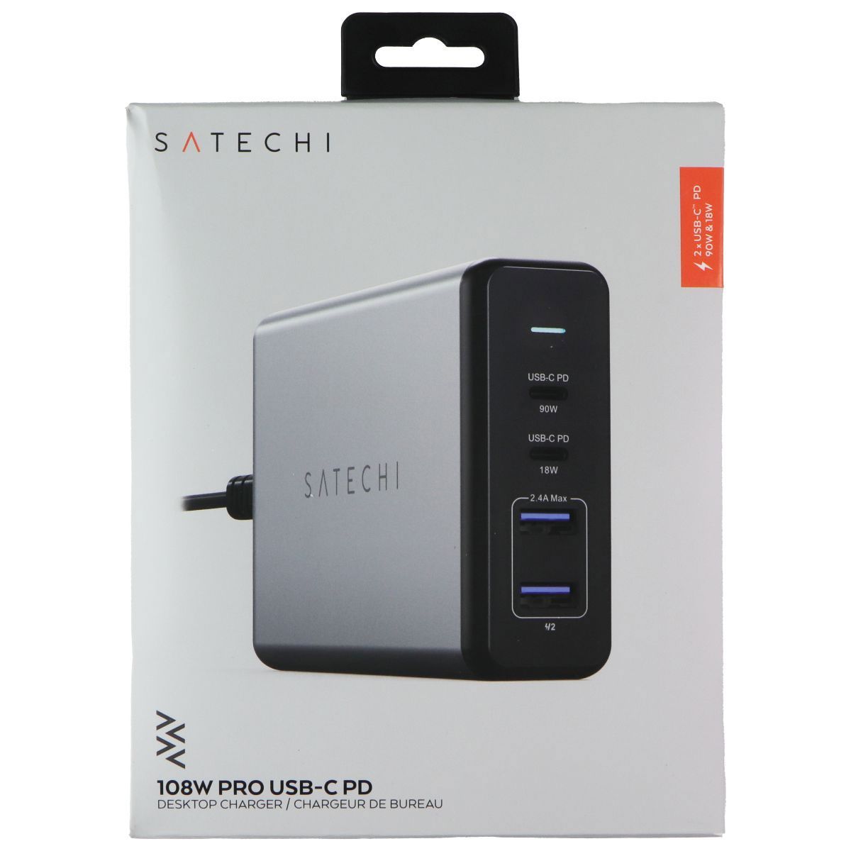 SATECHI 108W Pro USB-C PD Desktop Charger - Gray/Black (AU, Australia Plug) Computer Accessories - Laptop Power Adapters/Chargers SATECHI - Simple Cell Bulk Wholesale Pricing - USA Seller