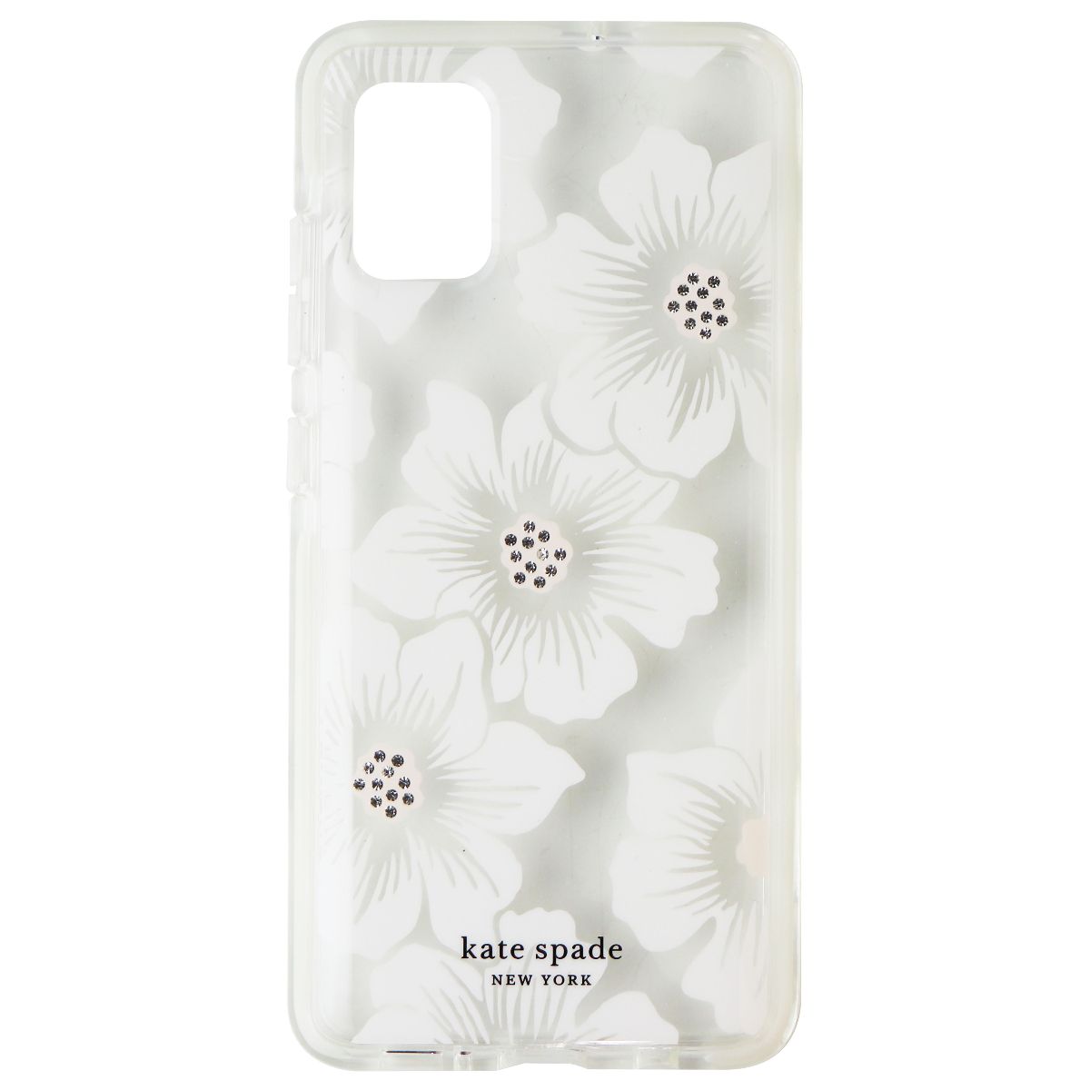 Kate Spade Hardshell Case for Samsung Galaxy A51 (Non 5G) - Clear/White Flowers Cell Phone - Cases, Covers & Skins Kate Spade - Simple Cell Bulk Wholesale Pricing - USA Seller