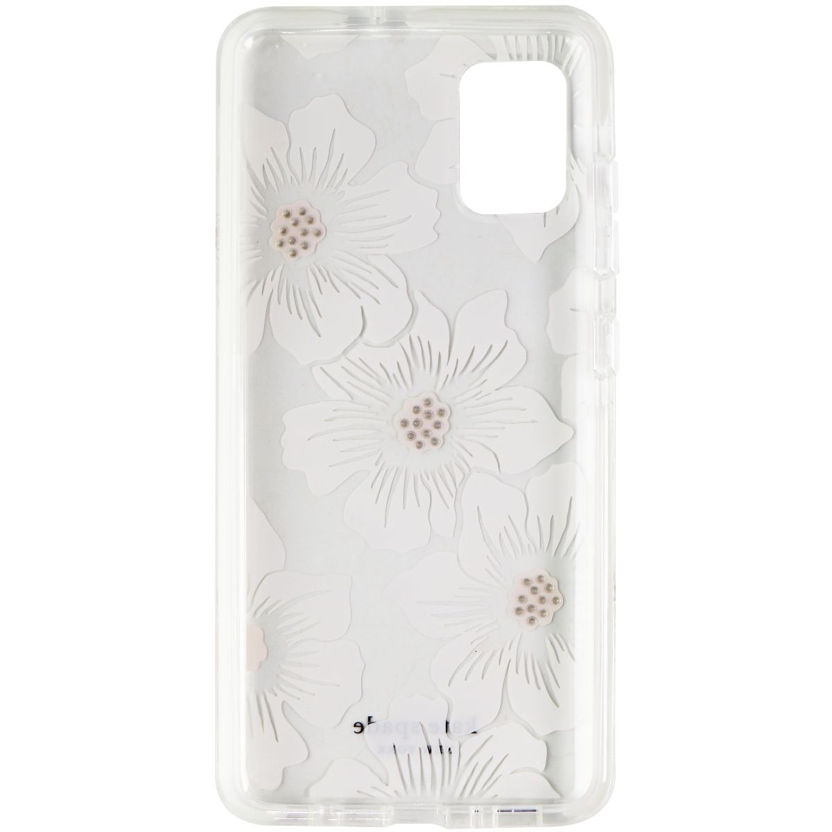 Kate Spade Hardshell Case for Samsung Galaxy A51 (Non 5G) - Clear/White Flowers Cell Phone - Cases, Covers & Skins Kate Spade    - Simple Cell Bulk Wholesale Pricing - USA Seller