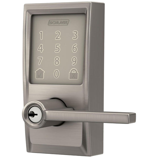 Schlage Century Electronic Encode Smart WiFi Latitude Lever - Satin Nickel Home Improvement - Other Home Improvement Schlage - Simple Cell Bulk Wholesale Pricing - USA Seller