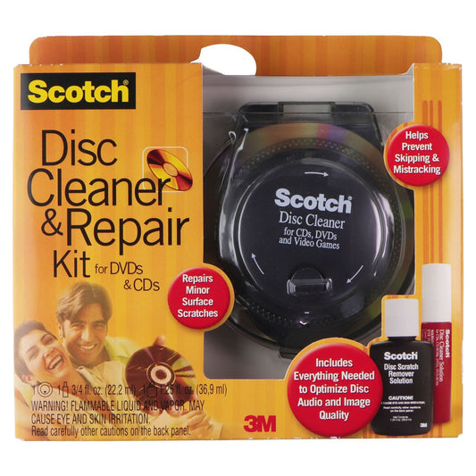 Scotch AV1160 CD/DVD Disc Cleaner & Repair Kit - Black (AV1160) Digital Storage - Disc Repair & Disc Cleaning Scotch - Simple Cell Bulk Wholesale Pricing - USA Seller