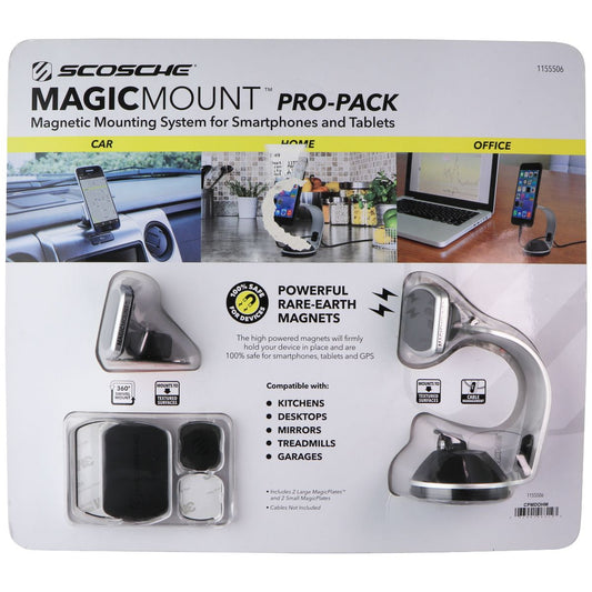 Scosche Magic Mount Pro-Pack Magnetic Mounting System for Smartphones & Tablets Cell Phone - Mounts & Holders Scosche    - Simple Cell Bulk Wholesale Pricing - USA Seller