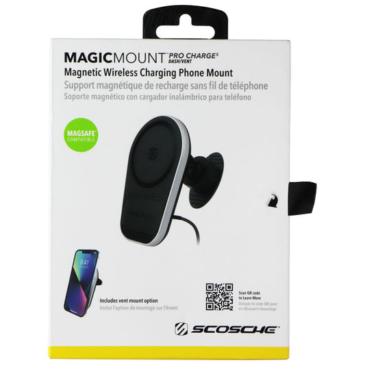 Scosche MagicMount Pro Charge5 (15W) Wireless Charging Car Mount - Dash/Vent Computer Accessories - Stands, Holders & Car Mounts Scosche    - Simple Cell Bulk Wholesale Pricing - USA Seller