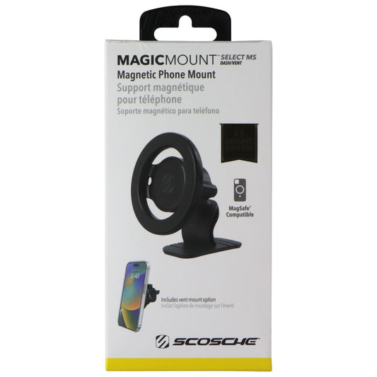 Scosche MagicMount MagSafe Dash/Vent Car Mount with Vent Clip - Black Cell Phone - Mounts & Holders Scosche - Simple Cell Bulk Wholesale Pricing - USA Seller